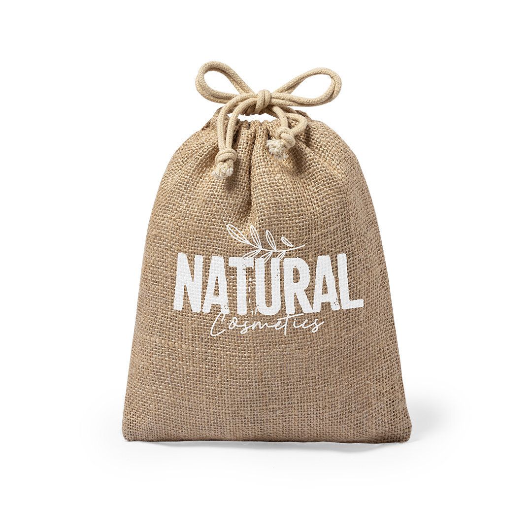 Bedrukte Bio Jute zakjes 290 gr/m2