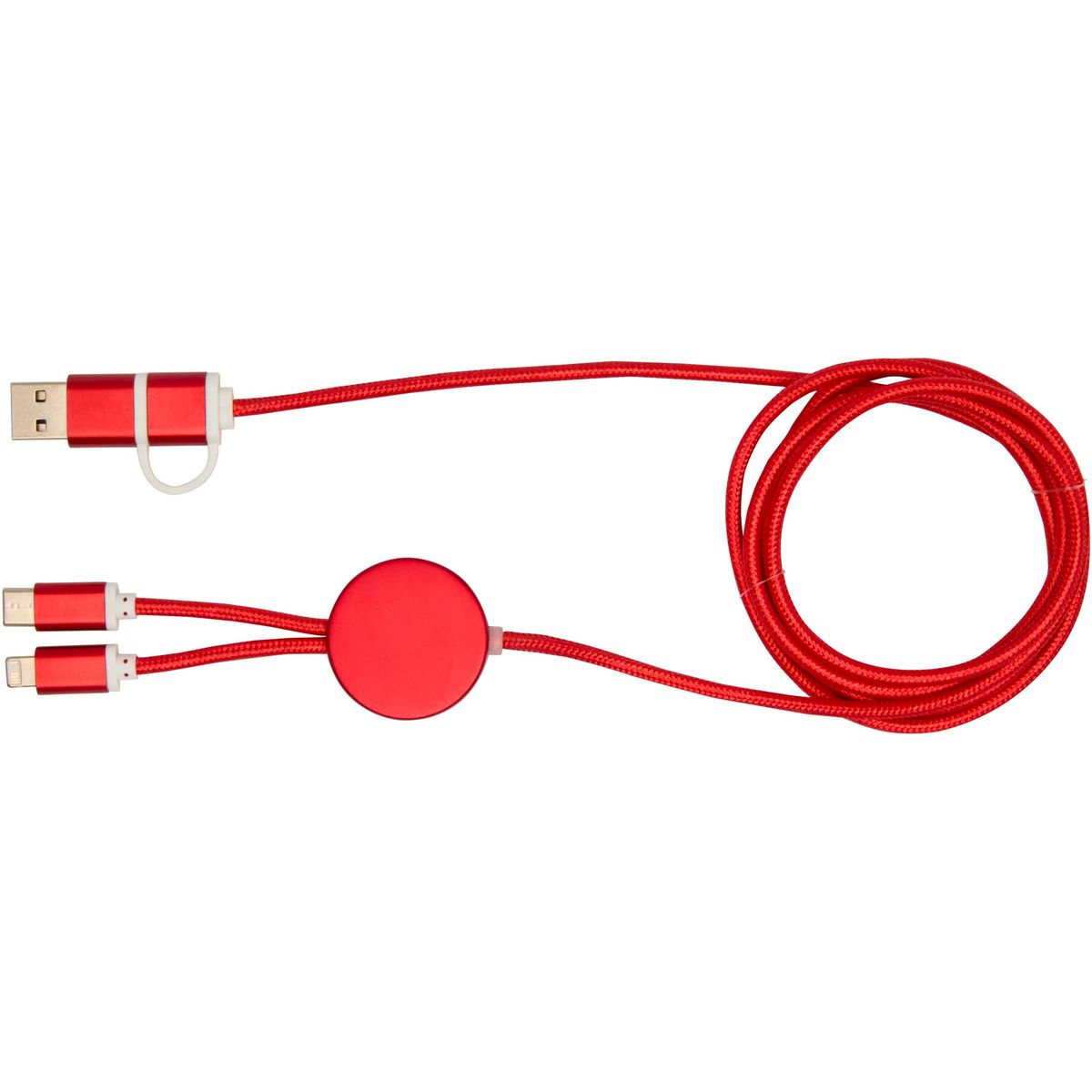 5-in-1-snellaadkabels 150 cm, 27 W, van gerecycled aluminium
