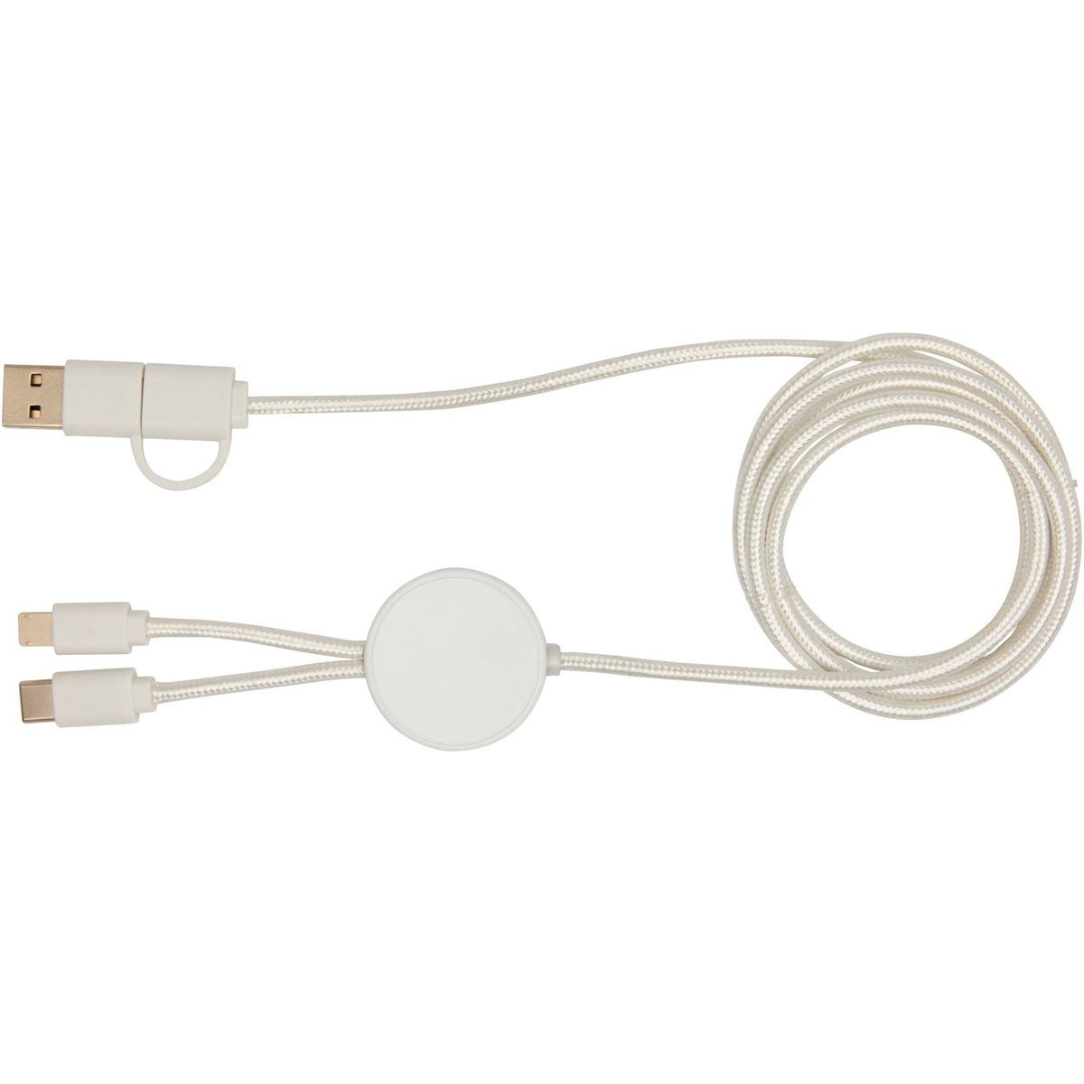 5-in-1-snellaadkabels 150 cm, 27 W, van gerecycled kunststof
