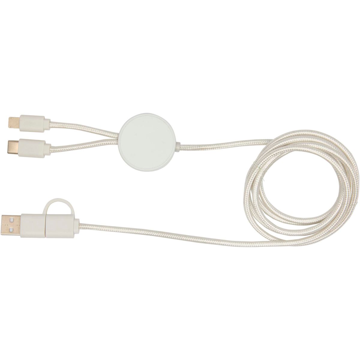 5-in-1-snellaadkabels 150 cm, 27 W, van gerecycled kunststof