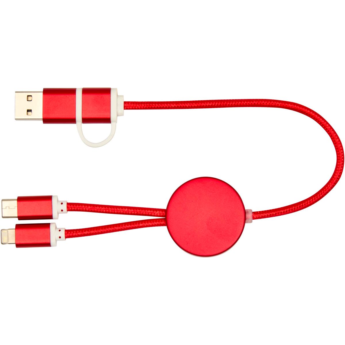 5-in-1-snellaadkabels 30 cm, 27 W, van gerecycled aluminium