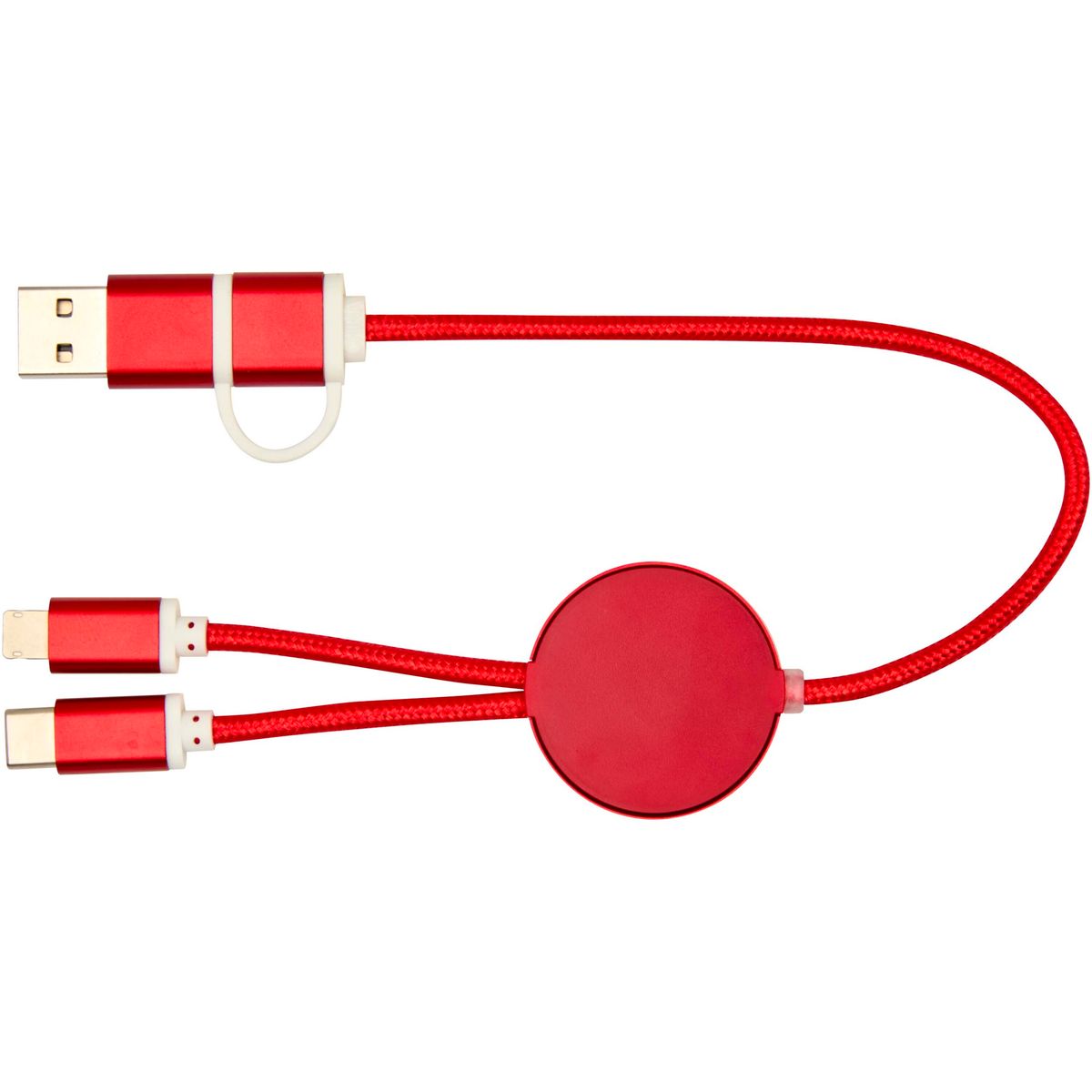 5-in-1-snellaadkabels 30 cm, 27 W, van gerecycled aluminium