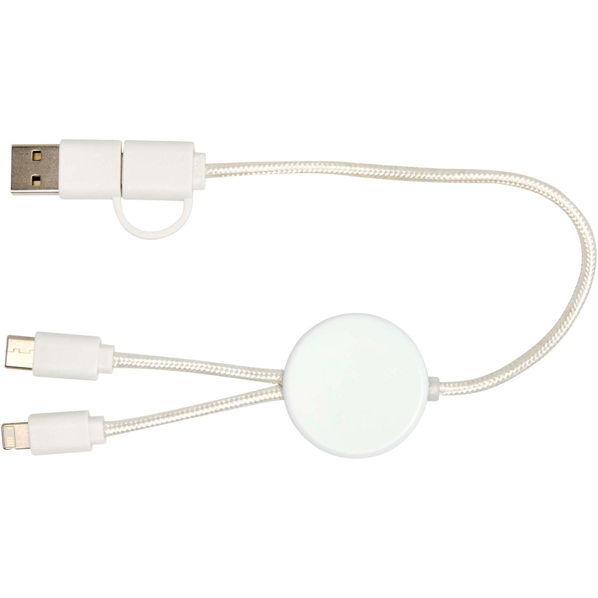 5-in-1-snellaadkabels 30 cm, 27 W, van gerecycled kunststof