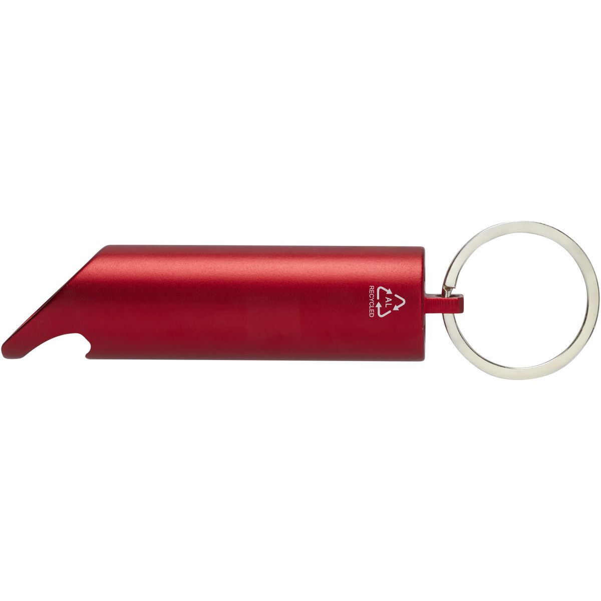 Aluminium sleutelhangers met ledlampje en flesopener