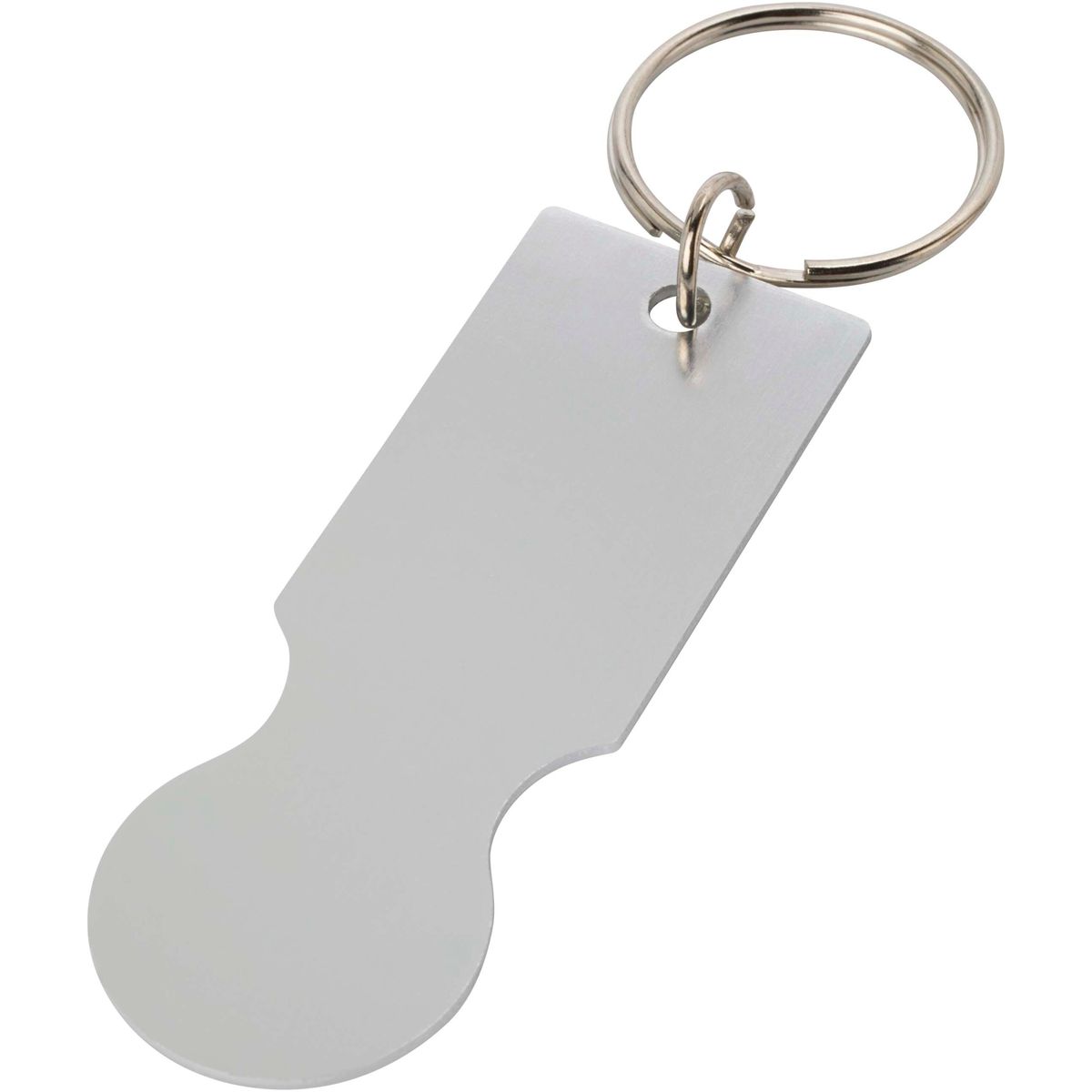 Aluminium sleutelhangers met winkelwagenmunt