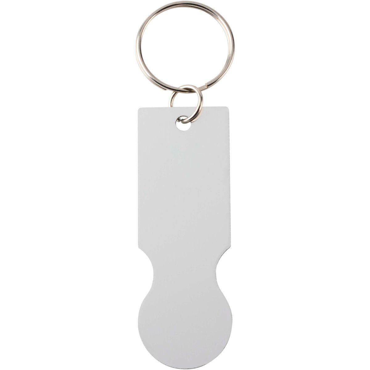 Aluminium sleutelhangers met winkelwagenmunt