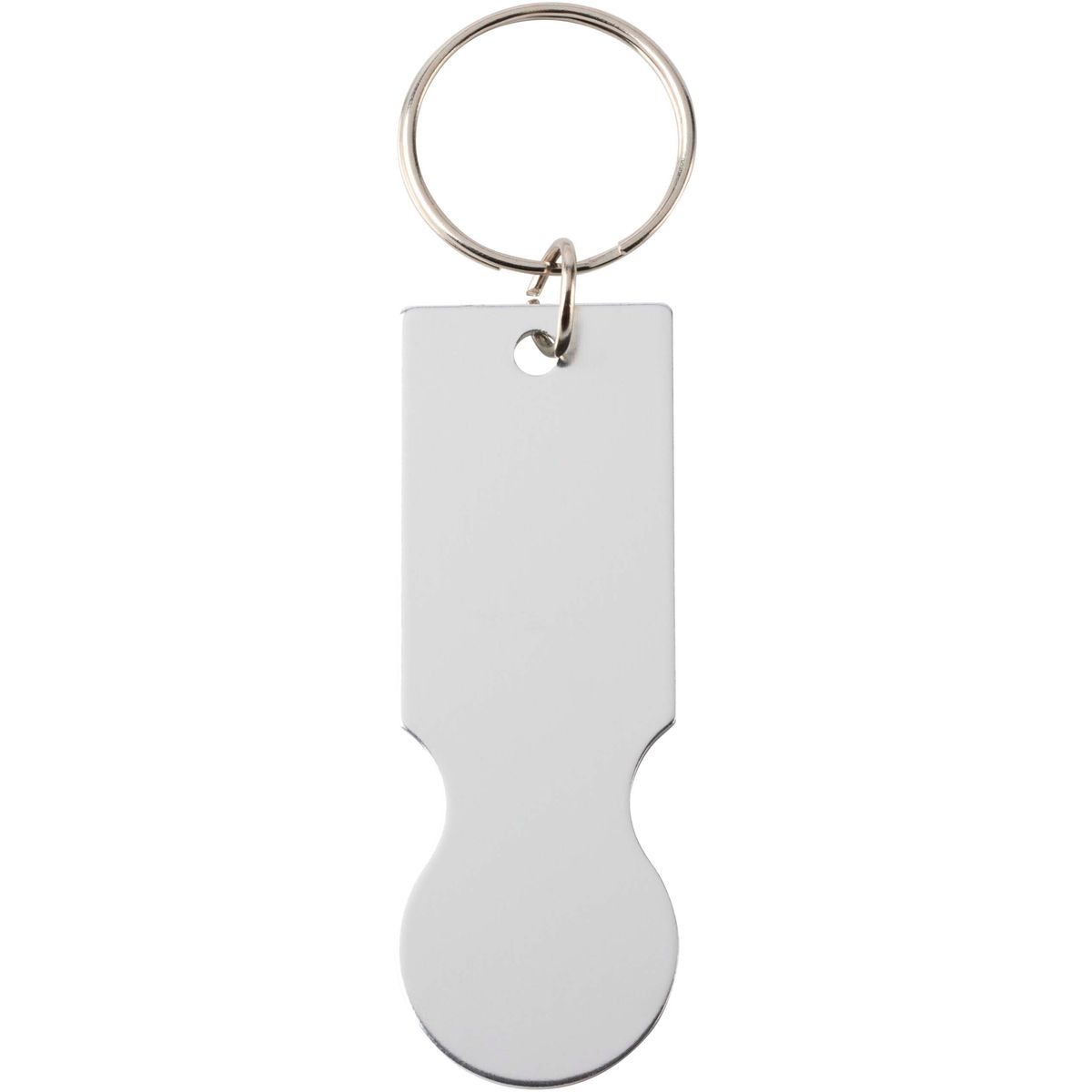 Aluminium sleutelhangers met winkelwagenmunt