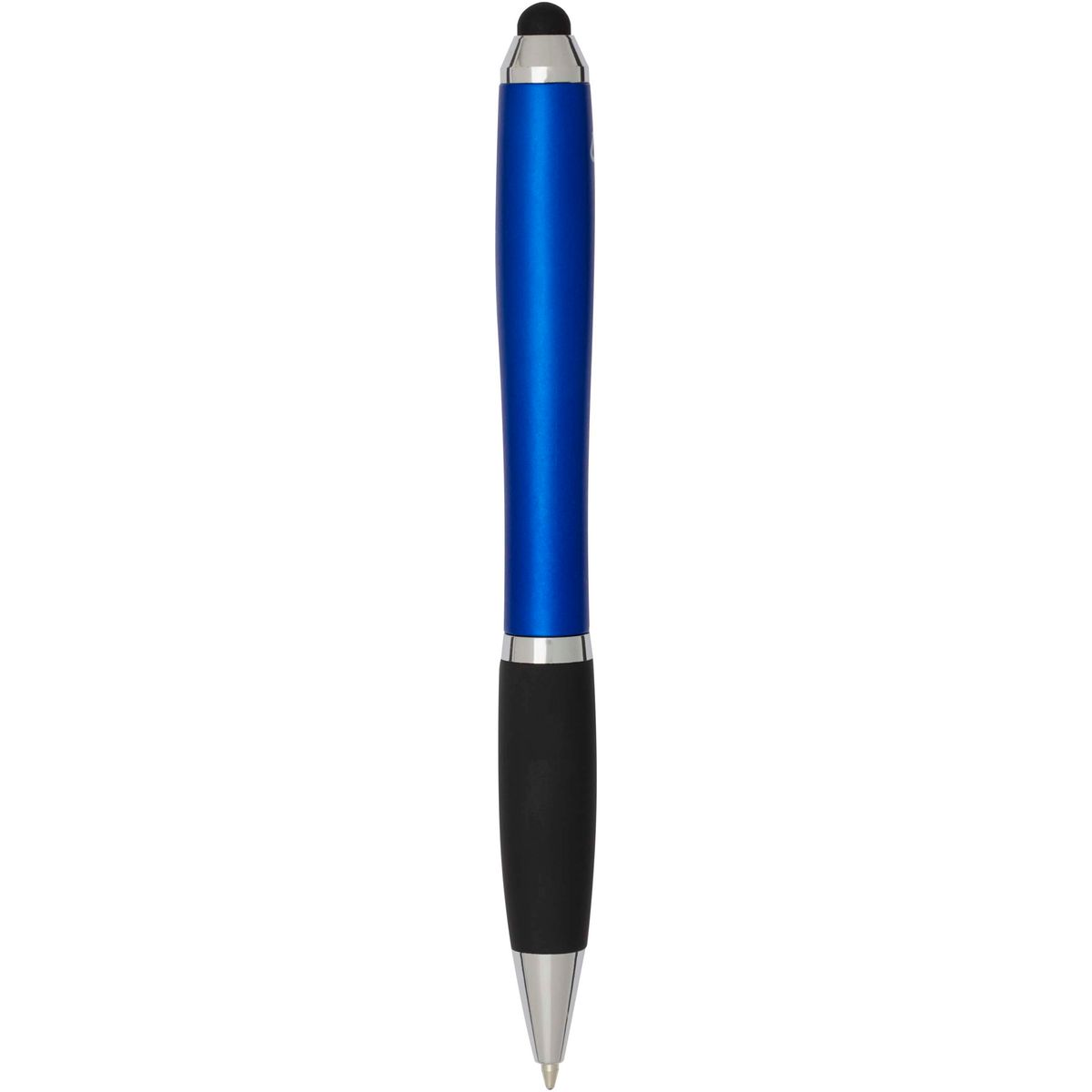 Balpennen met stylus van gerecycled kunststof, zwarte inkt
