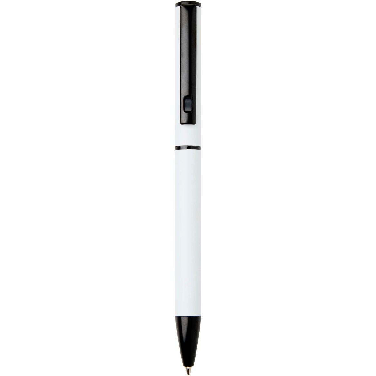 Balpennen van gerecycled aluminium met draaimechanisme, blauwe inkt
