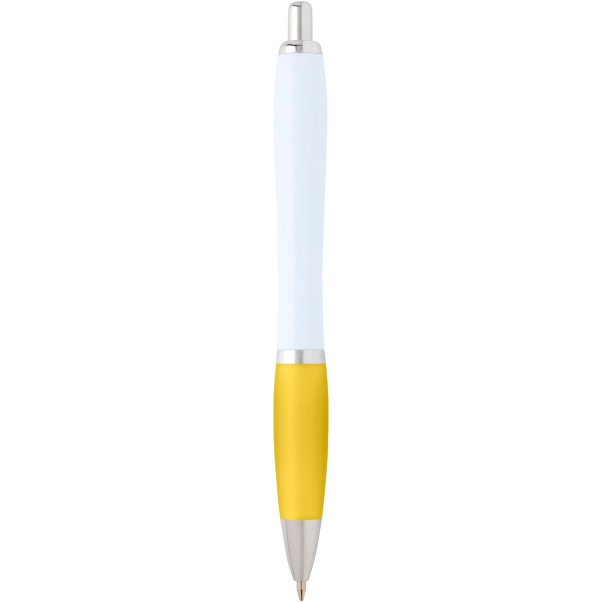 Balpennen van gerecycled kunststof met zachte grip, blauwe inkt