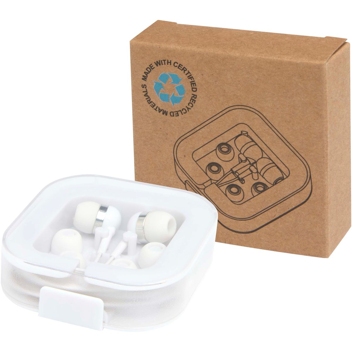 Bedrade USB-C-headsets met opbergdoos van gerecycled kunststof