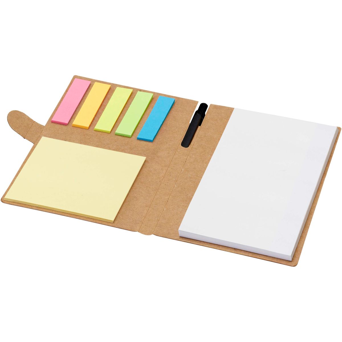 Boekjes met sticky notes en balpen, 25 blanco vellen