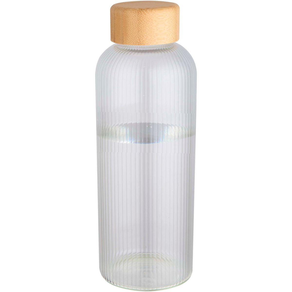 Borosilicaatglazen flessen met bamboe deksel