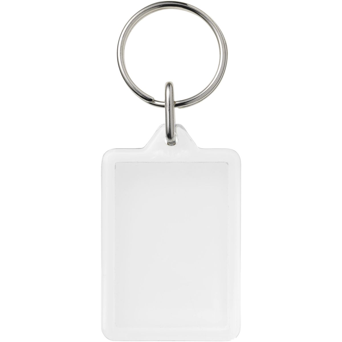 Compacte transparante sleutelhangers met inzetstuk 3,5 x 2,4 cm