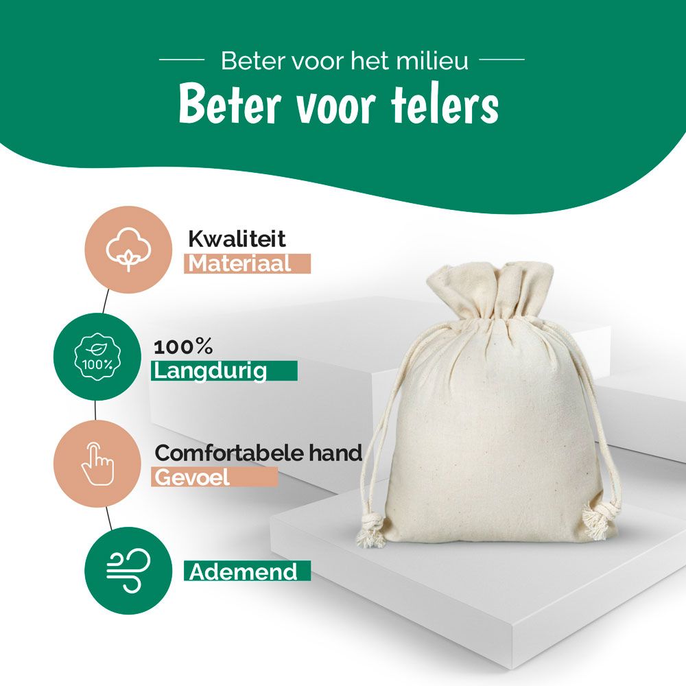 Ecologische Katoenen zakjes 116 gr/m2