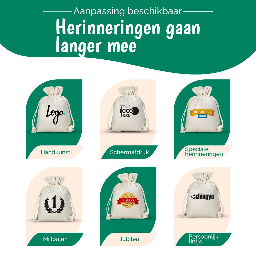 Ecologische Katoenen zakjes 116 gr/m2