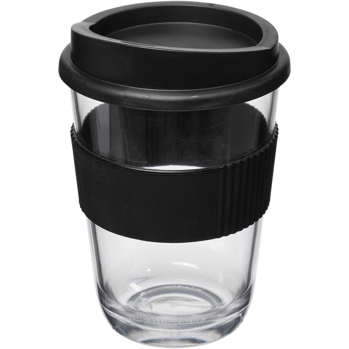 Enkelwandige koffiebekers to go 300 ml met siliconen grip
