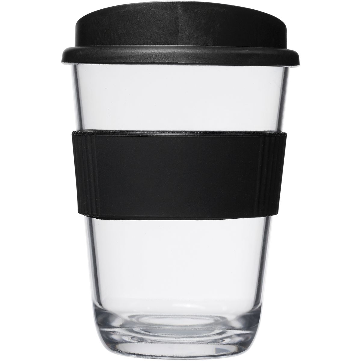 Enkelwandige koffiebekers to go 300 ml met siliconen grip