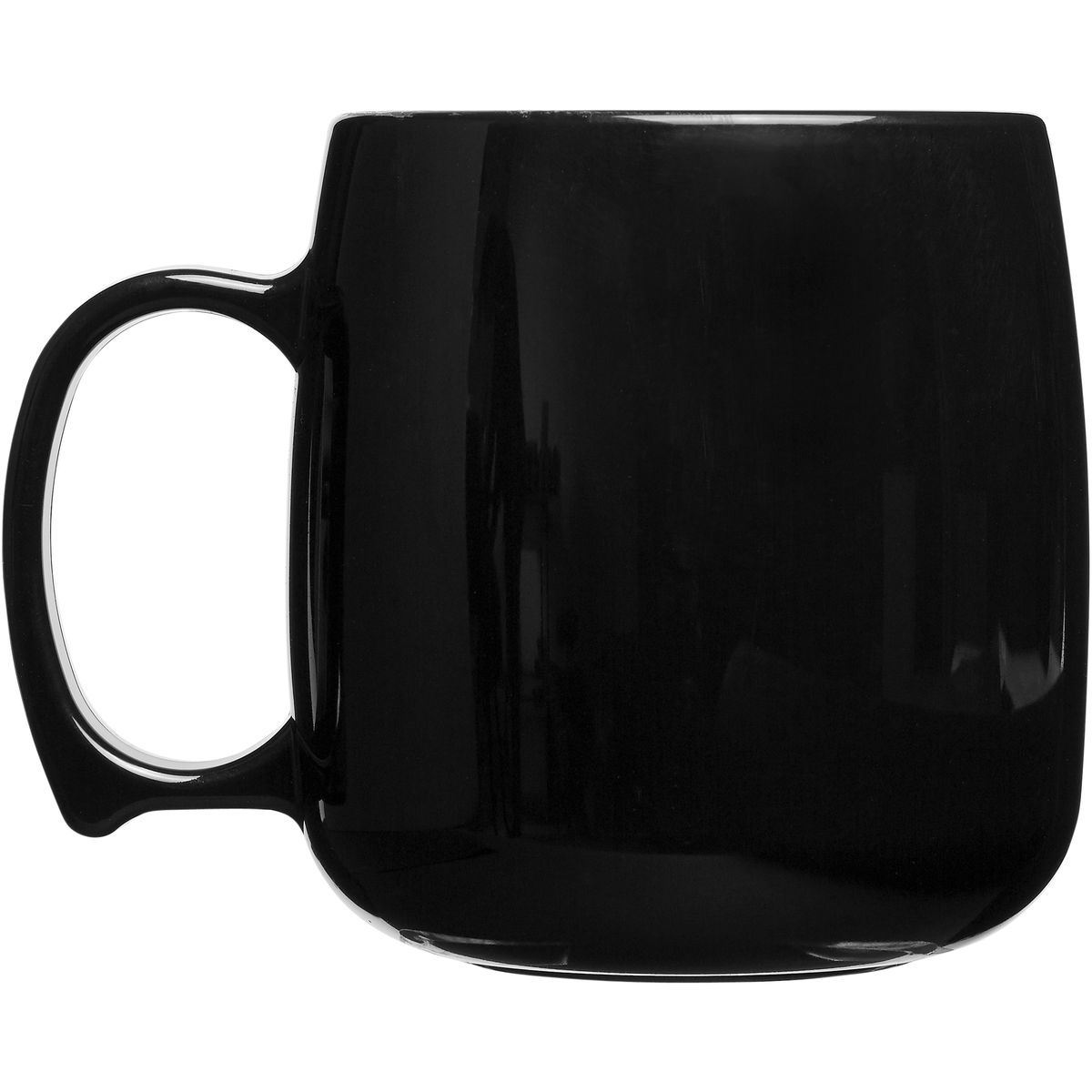 Enkelwandige kunststof mokken 300 ml, 9 cm hoog