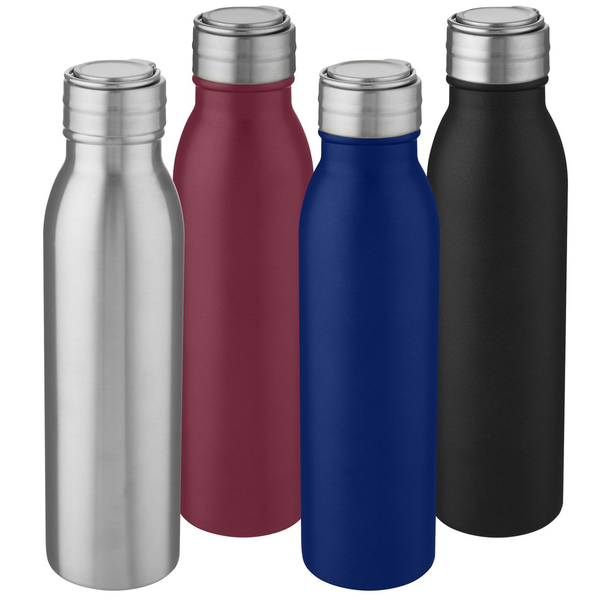 Enkelwandige RVS-drinkflessen 700 ml met metalen lus