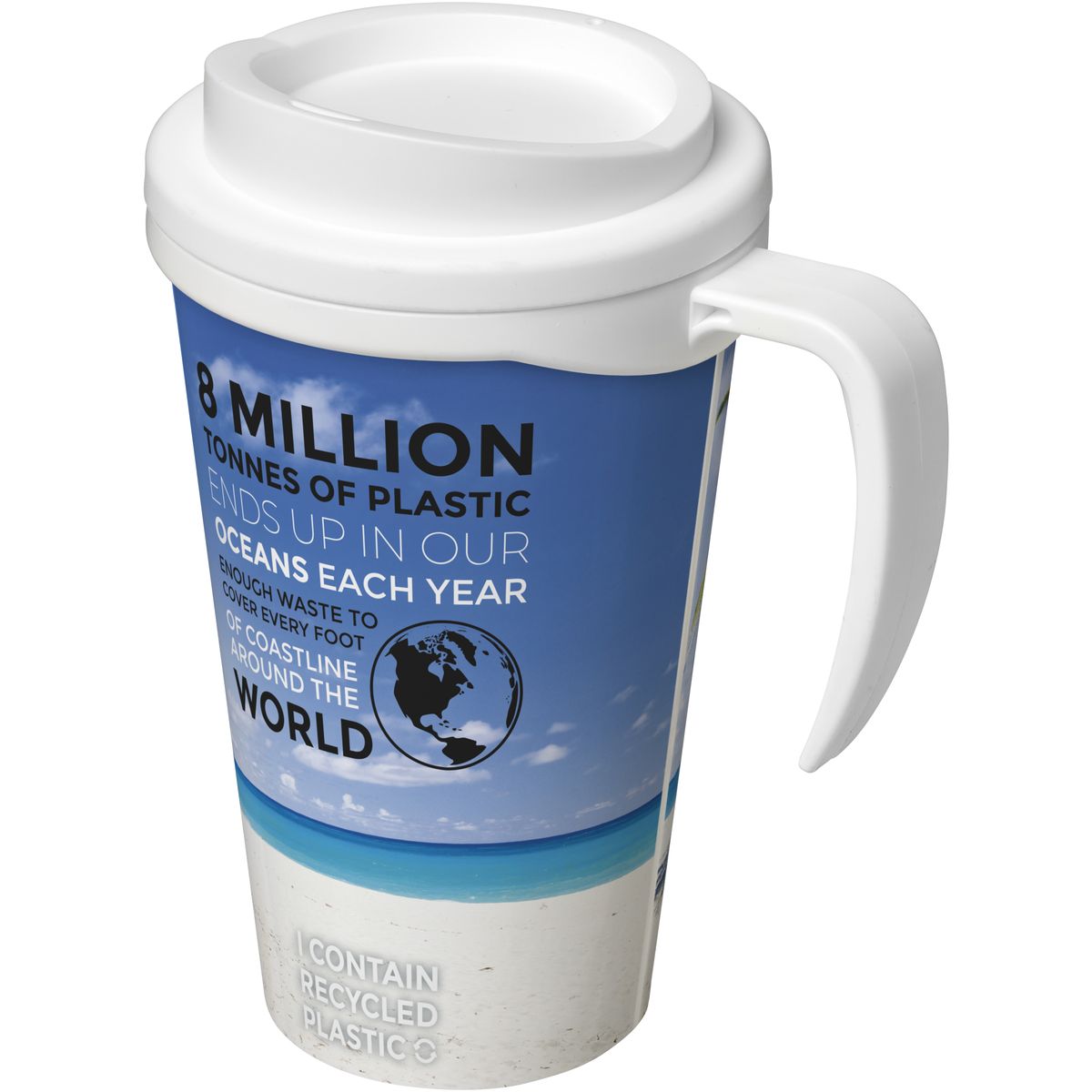 Geïsoleerde mokken 350 ml met gerecyclede buitenlaag