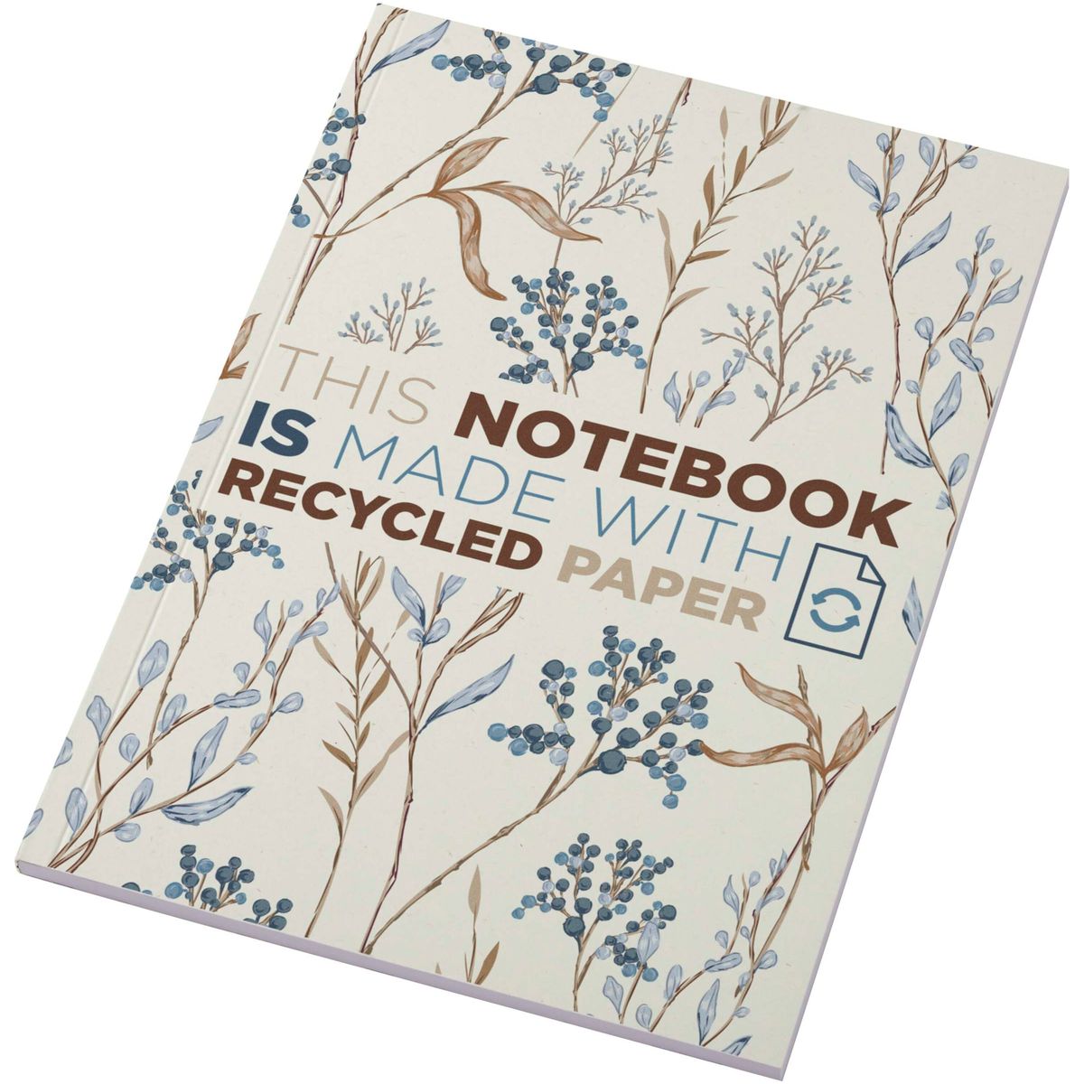 Gerecyclede A5-notitieboeken met gekleurde kaft, 50 blanco vellen