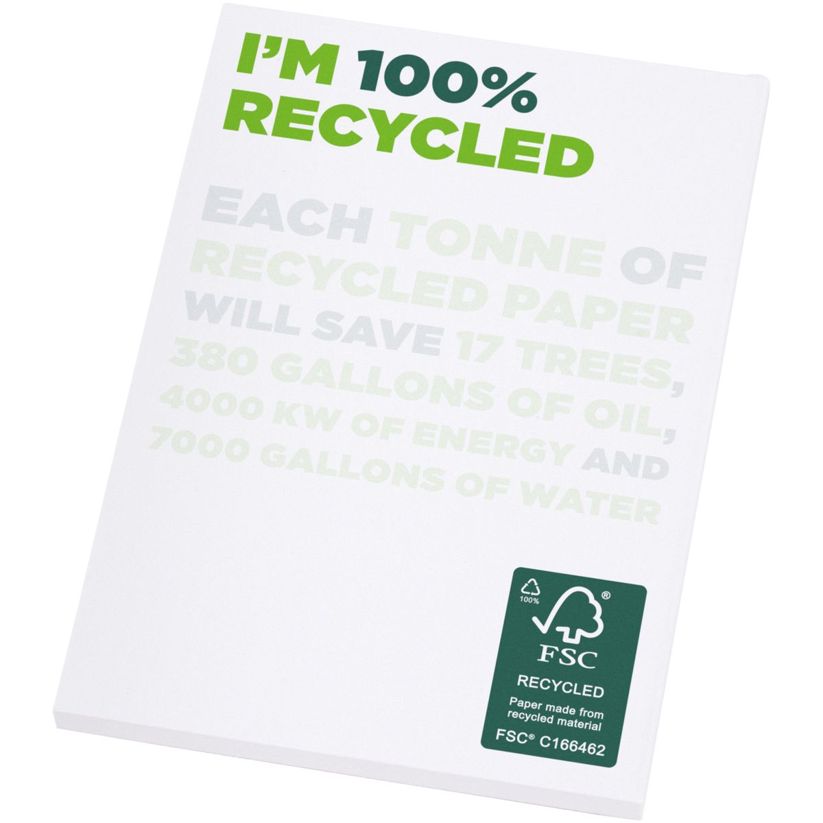 Gerecyclede A7-kladblokken, 80 g/m²