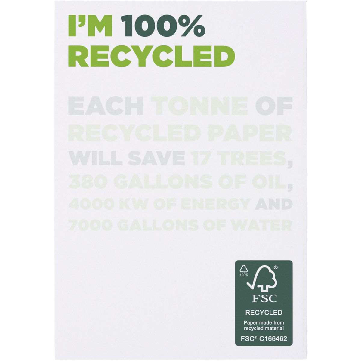 Gerecyclede A7-kladblokken, 80 g/m²