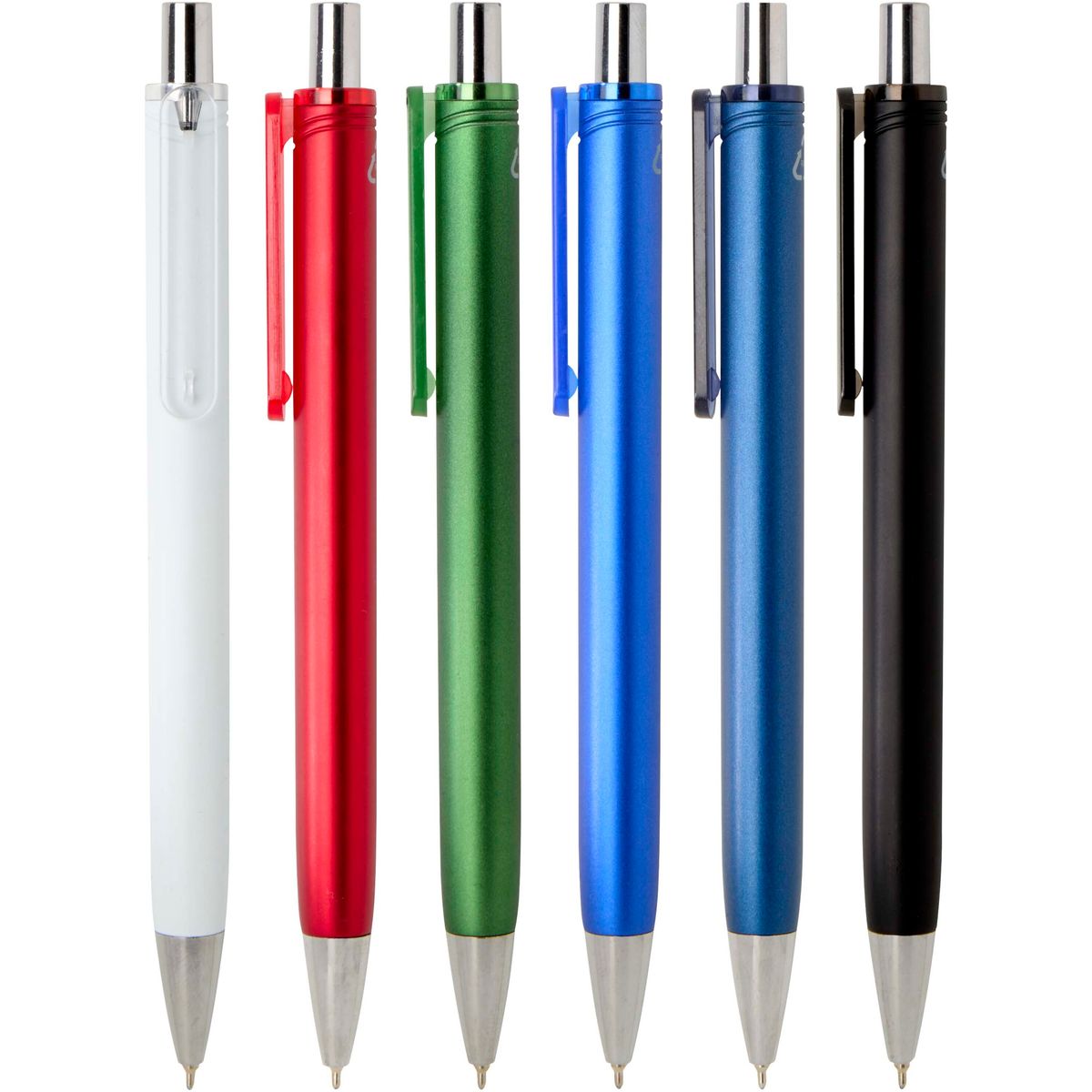 Gerecyclede balpennen met metallic afwerking, zwarte inkt