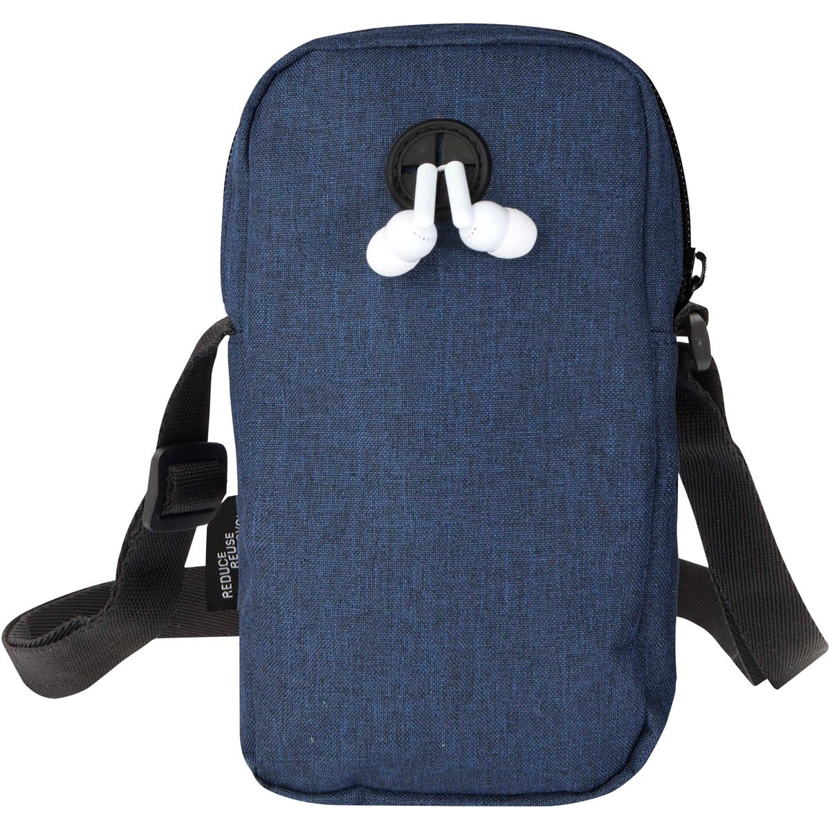 Gerecyclede crossbodytassen voor telefoons, 10 x 19 x 4,5 cm