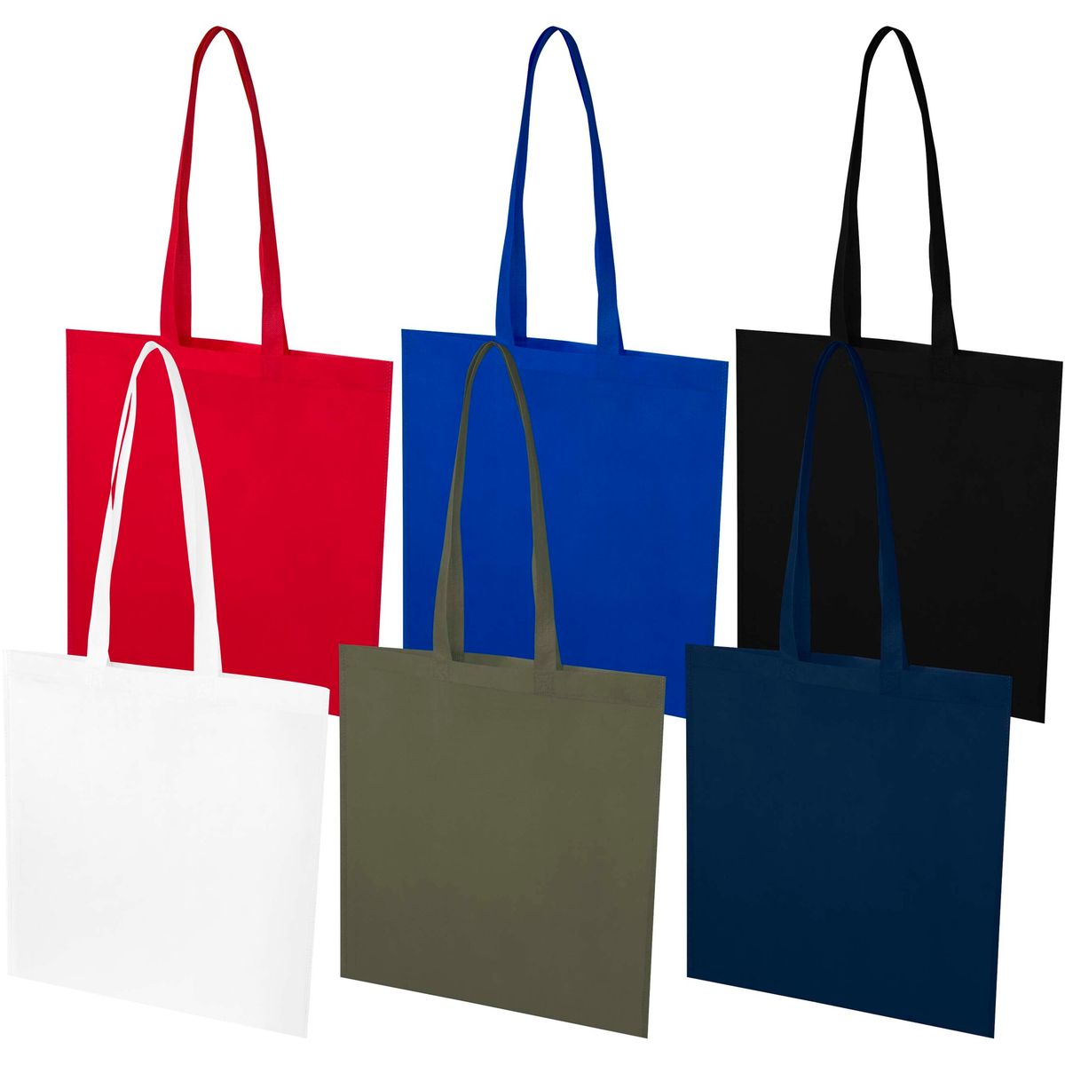Gerecyclede non-woven conferentiedraagtassen zonder stiksels, 6 liter