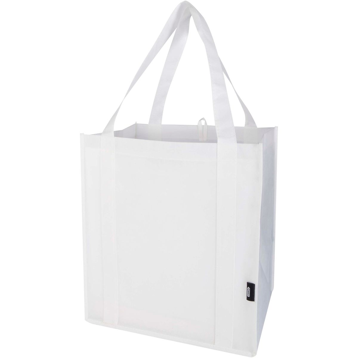 Gerecyclede non-woven draagtassen met bodemplaat, 29 liter