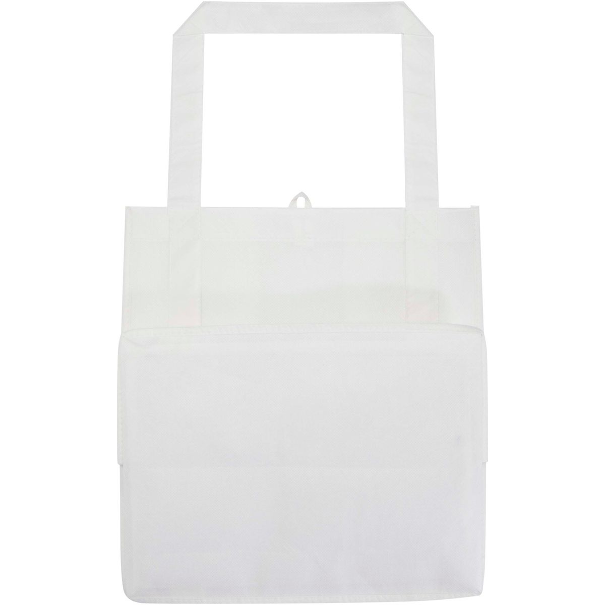 Gerecyclede non-woven draagtassen met bodemplaat, 29 liter