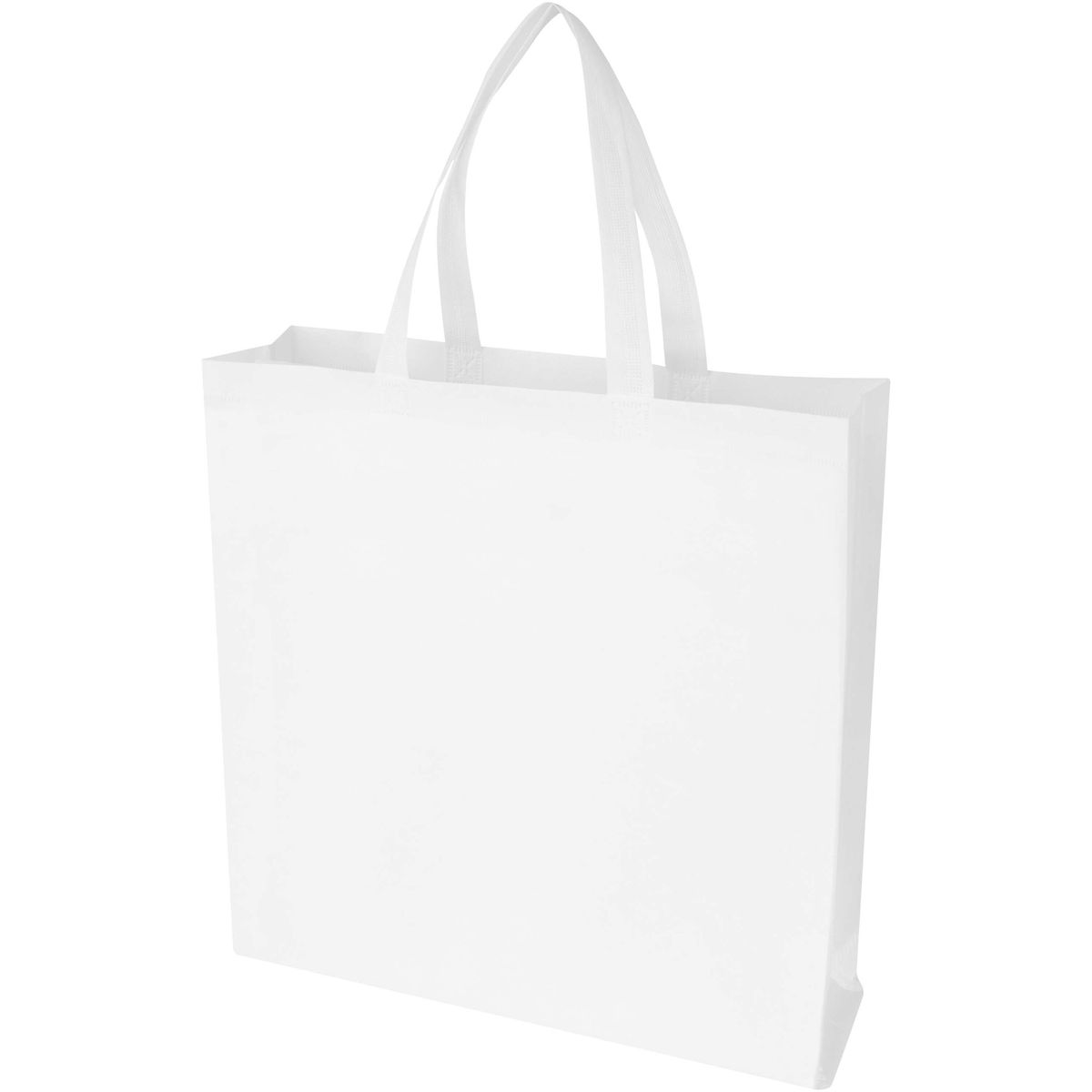Gerecyclede non-woven draagtassen met zijvouw, 12 liter