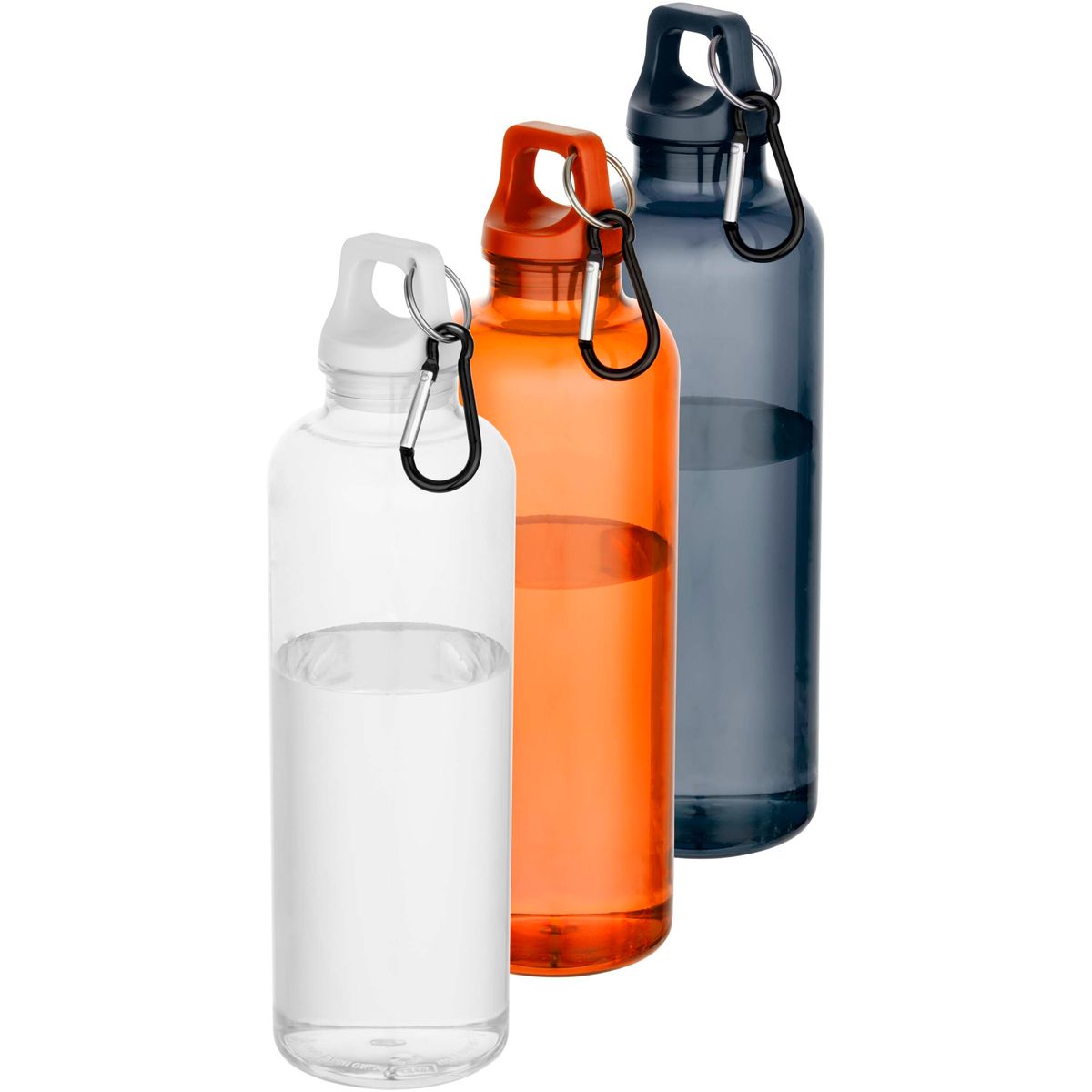 Gerecyclede PET-waterflessen 750 ml met karabijnhaak