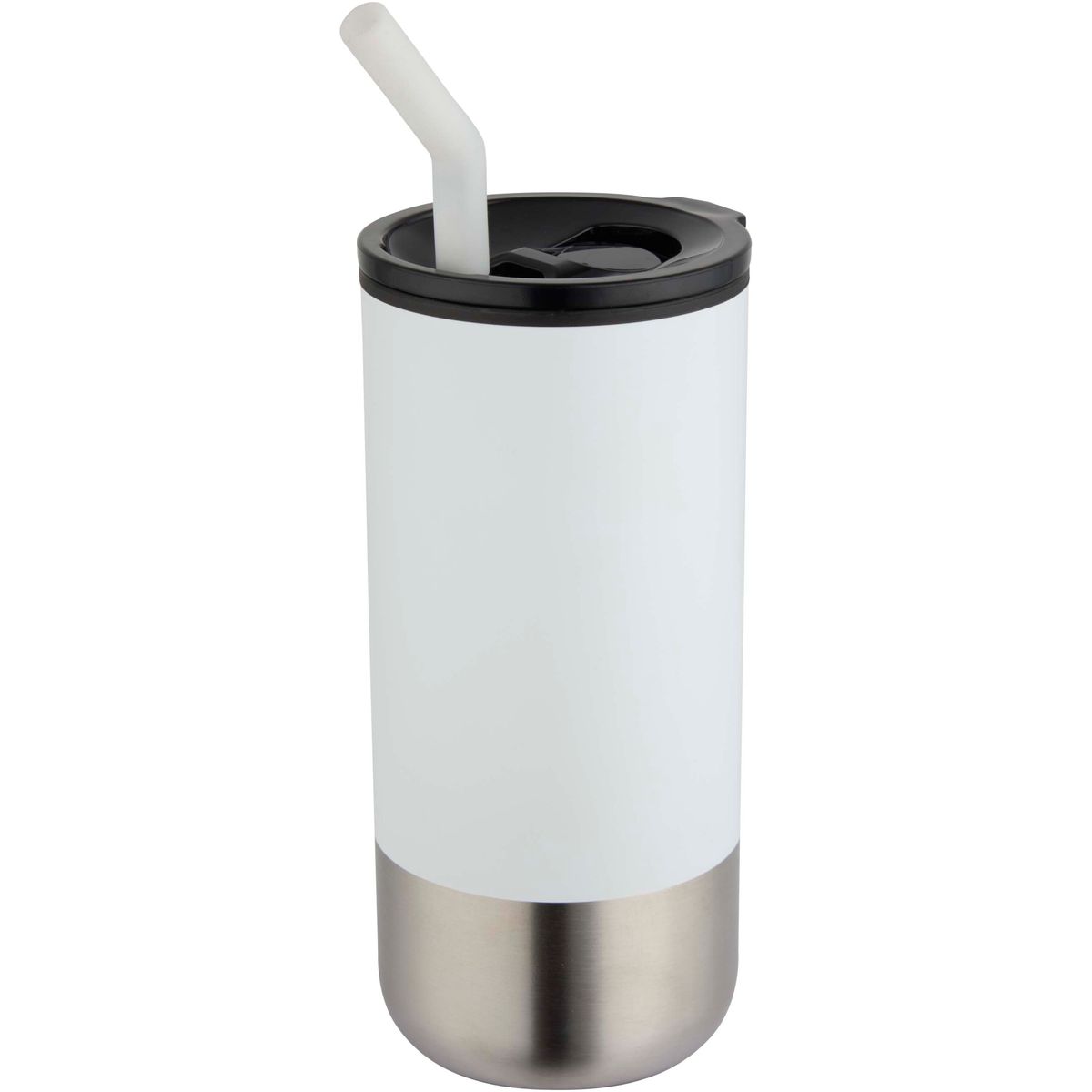 Gerecyclede RVS-thermosbekers met RVS-rietje