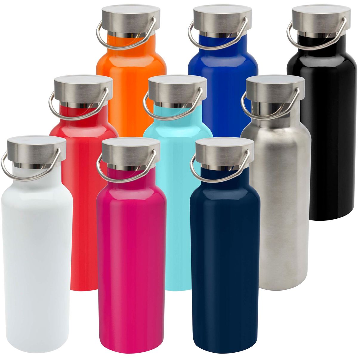 Gerecyclede RVS-thermosflessen 500 ml met draaglus