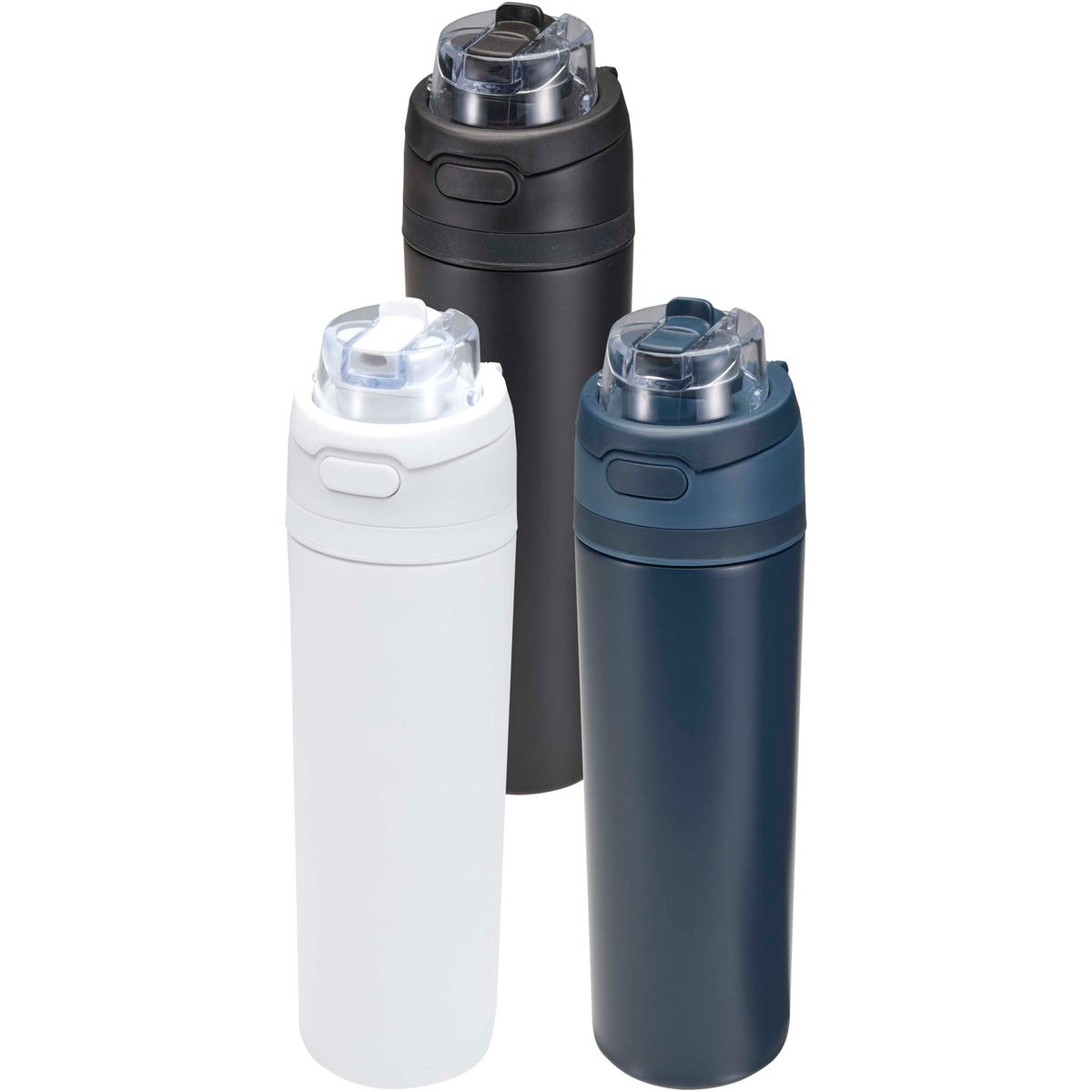 Gerecyclede RVS-waterflessen 800 ml met uitklapbaar rietje