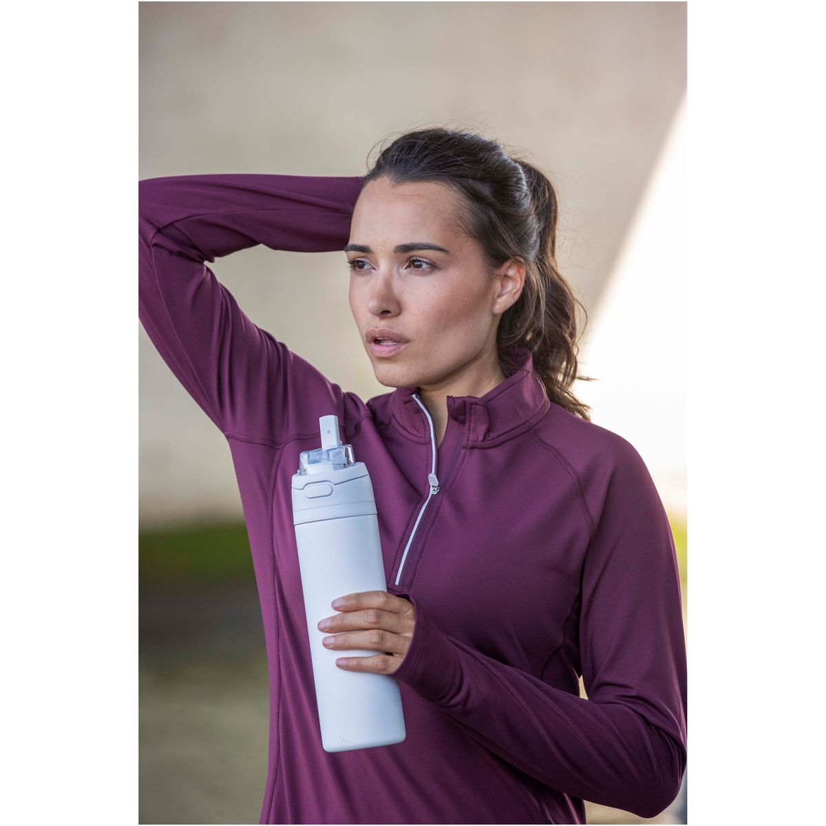 Gerecyclede RVS-waterflessen 800 ml met uitklapbaar rietje