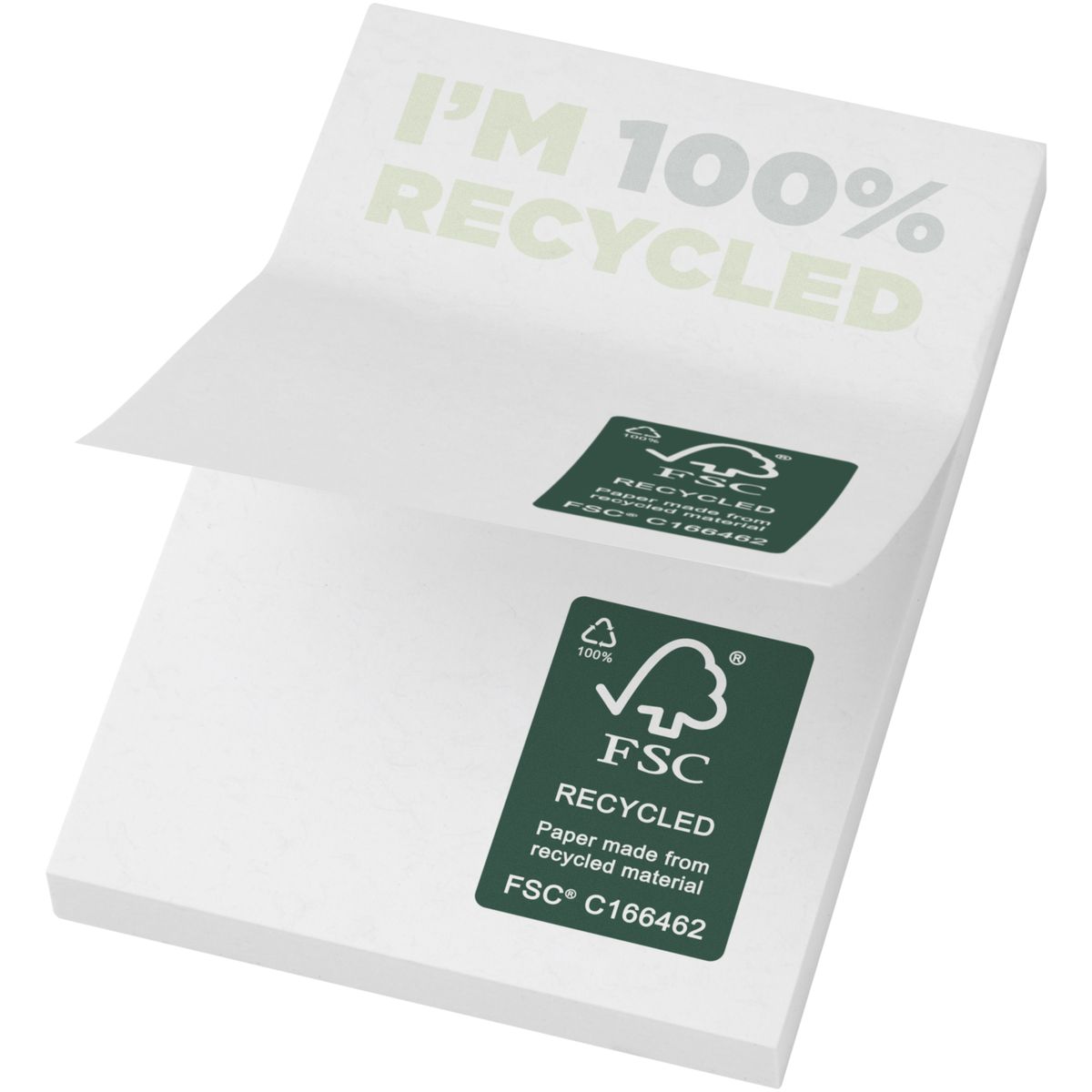 Gerecyclede sticky notes 50 x 75 mm, 80 g/m²