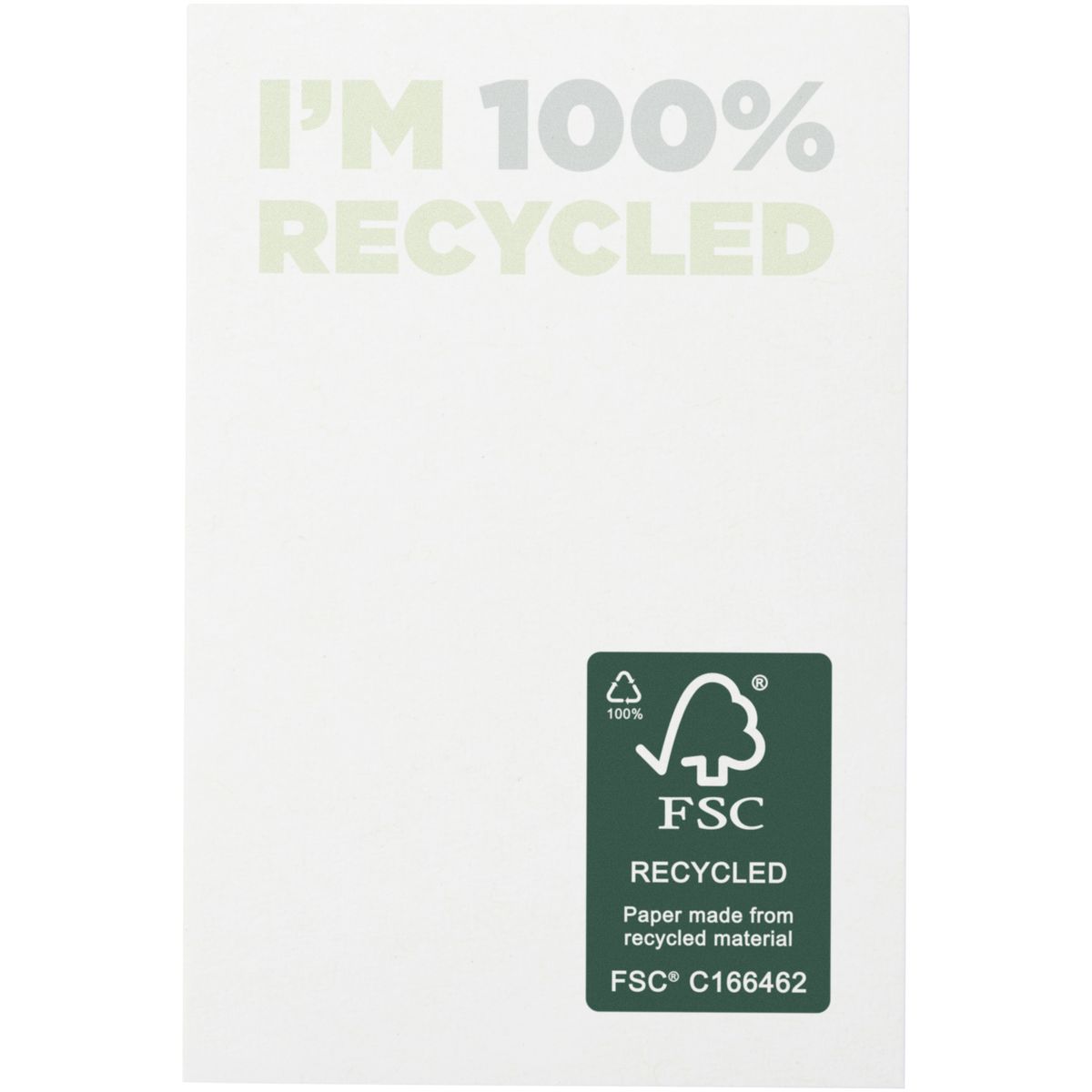 Gerecyclede sticky notes 50 x 75 mm, 80 g/m²