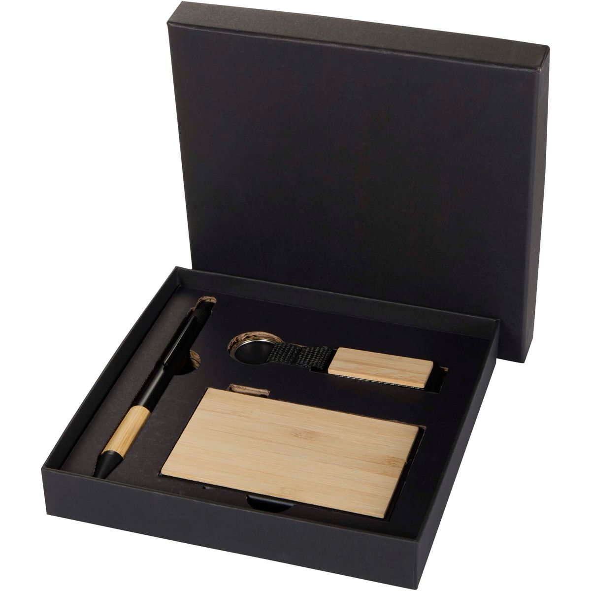Geschenksets met balpen, sleutelhanger en RFID-kaarthouder