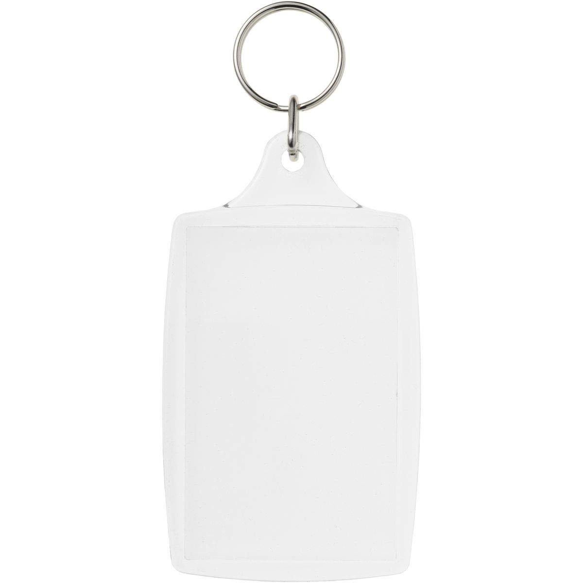 Grote transparante sleutelhangers met inzetstuk 7 x 4,5 cm
