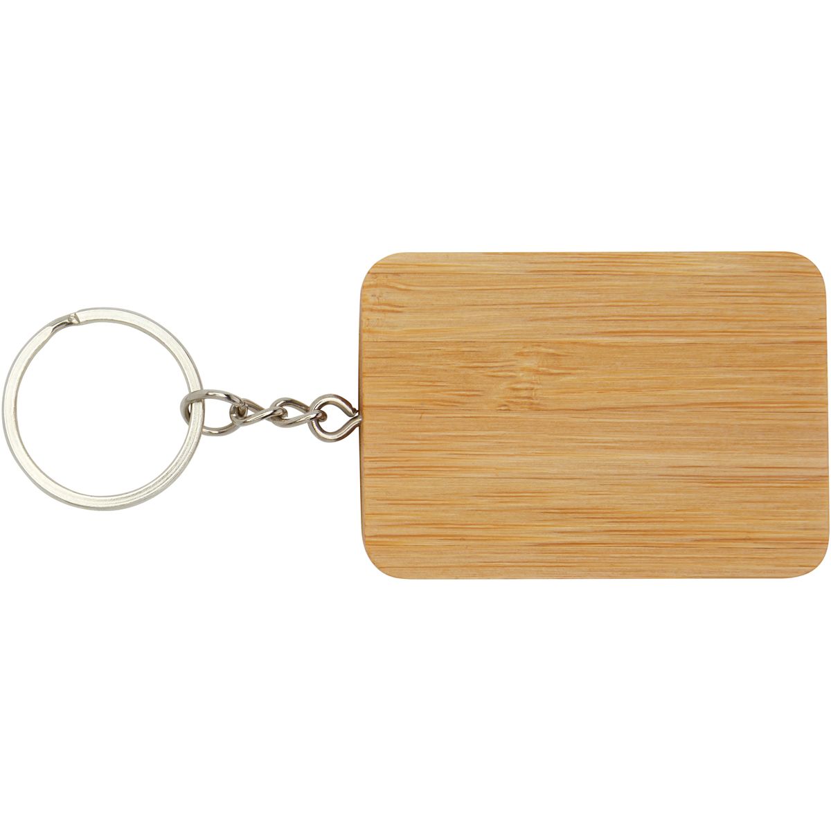 Intrekbare 6-in-1-oplaadkabels in bamboe behuizing met sleutelhanger