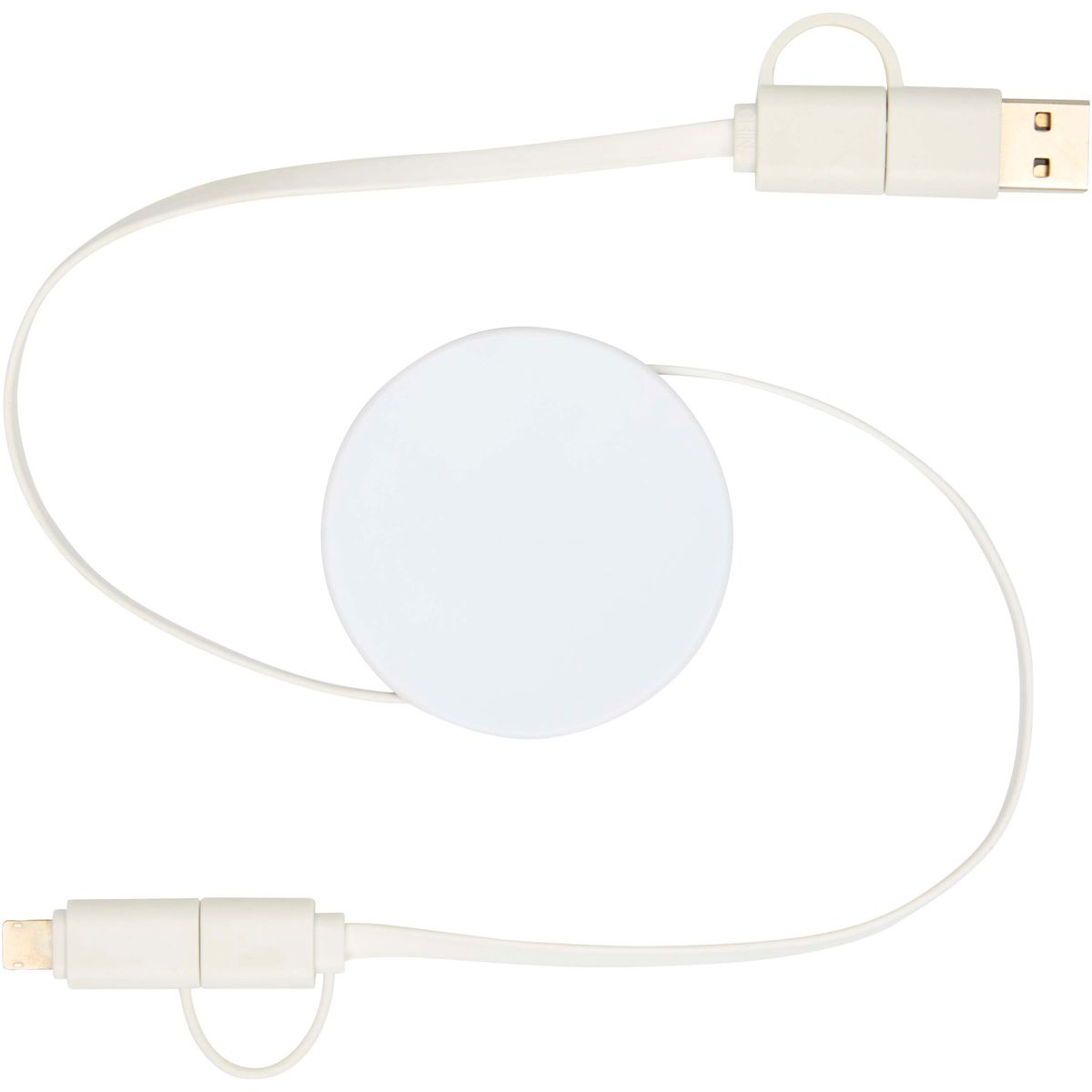 Intrekbare gerecyclede 5-in-1-snellaadkabels 90 cm, 40 W