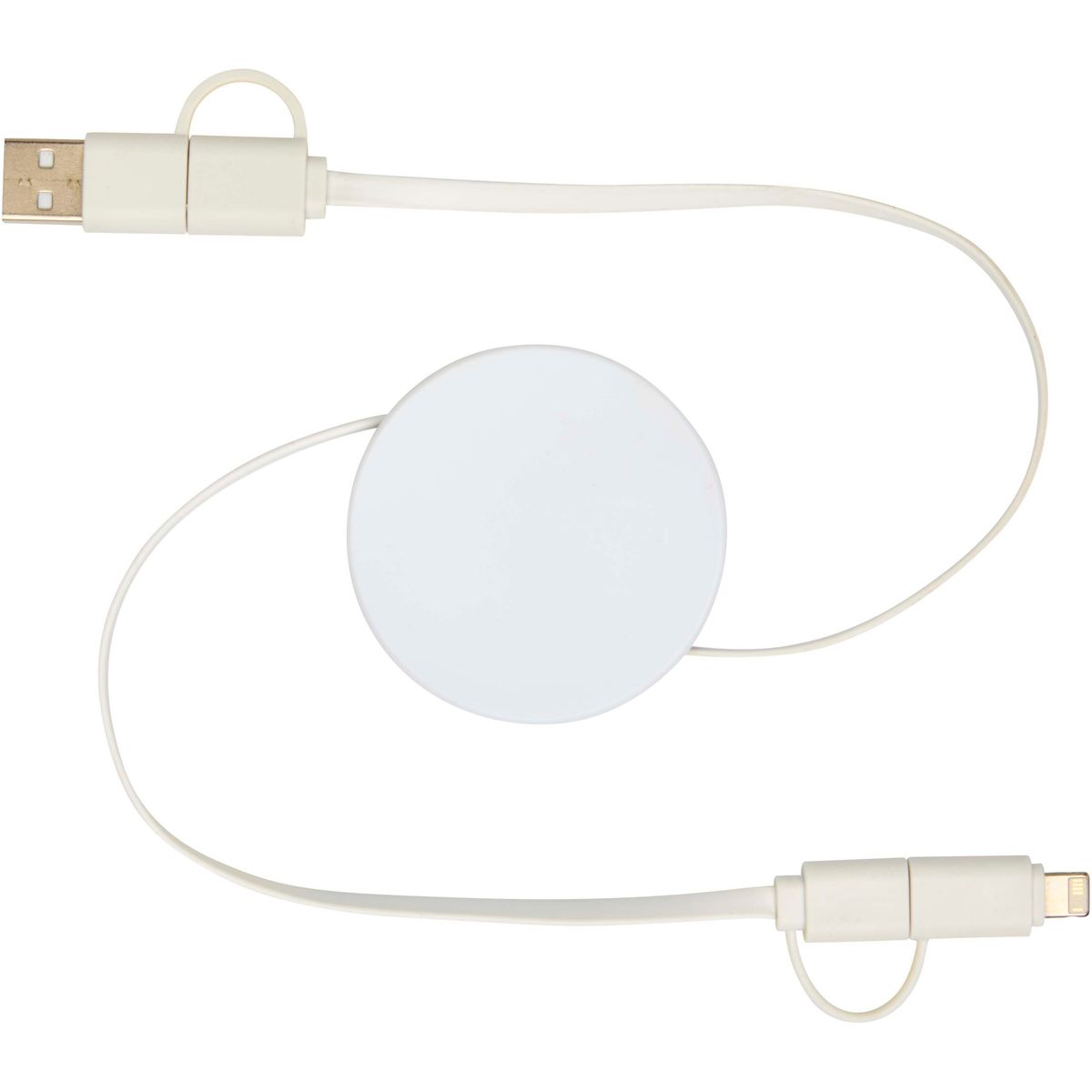 Intrekbare gerecyclede 5-in-1-snellaadkabels 90 cm, 40 W