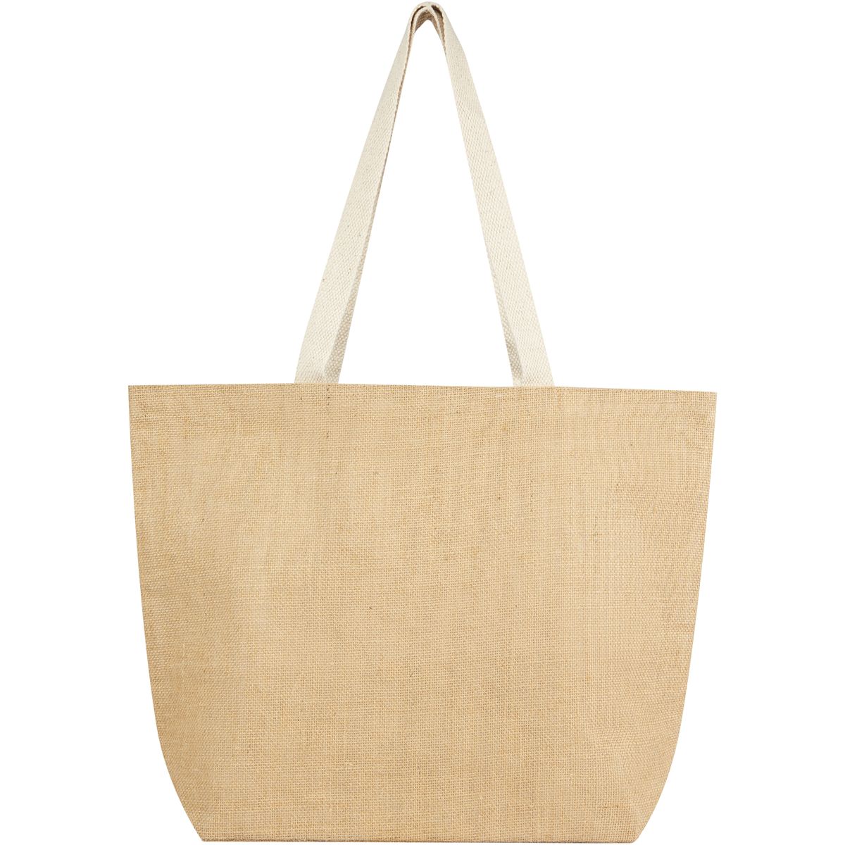 Jute draagtassen met brede bodem, 300 g/m², 12 liter