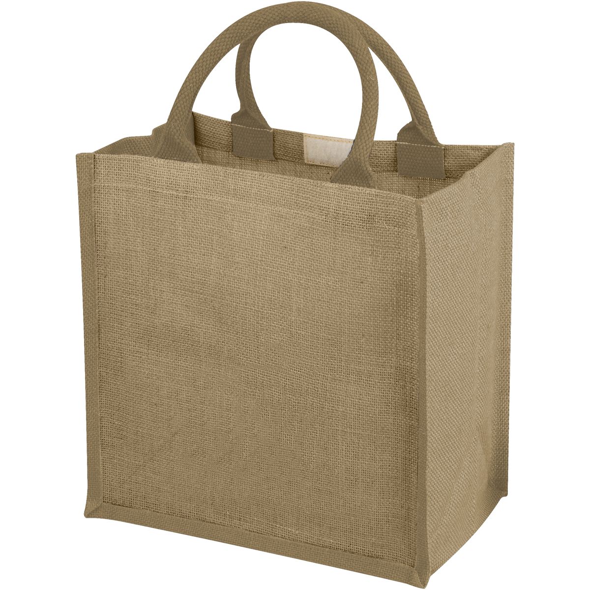 Jute draagtassen met klittenbandsluiting, 16 liter