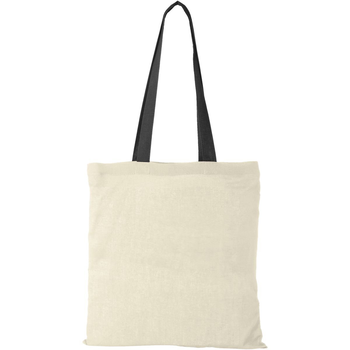 Katoenen draagtassen met gekleurde hengsels, 100 g/m², 7 liter