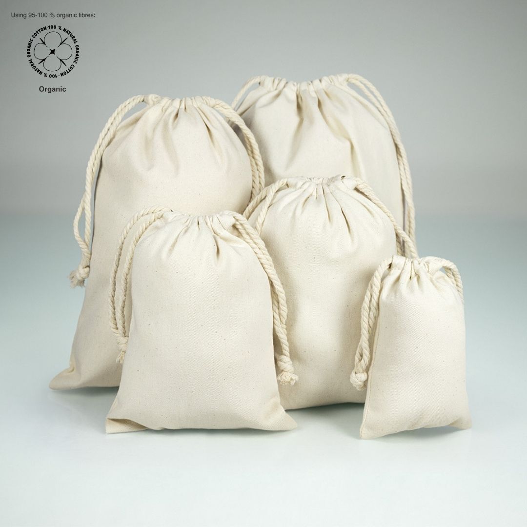 Ecologische Katoenen zakjes 170 gr/m2